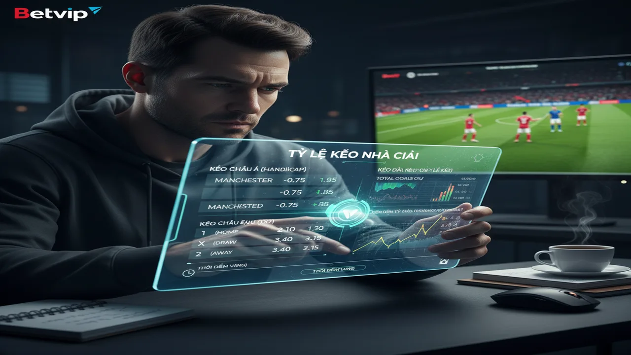 Kinh nghiệm cá độ bóng đá: Cách soi bảng tỷ lệ kèo nhà cái Betvip
