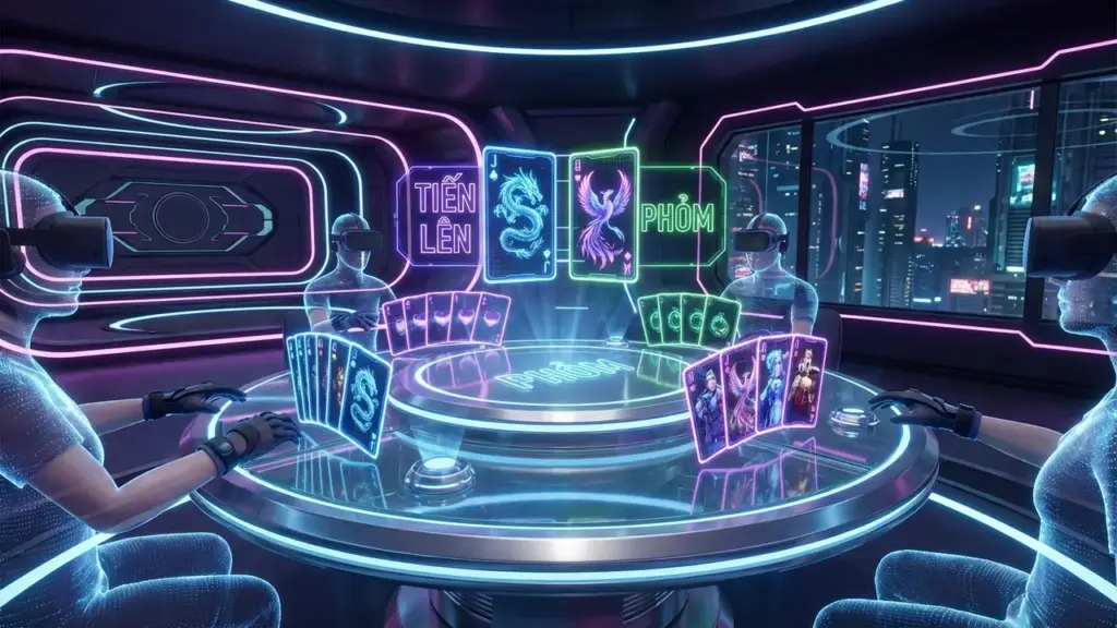 Giao diện 3D siêu thực của sảnh game bài đổi thưởng Betvip trên máy tính bảng