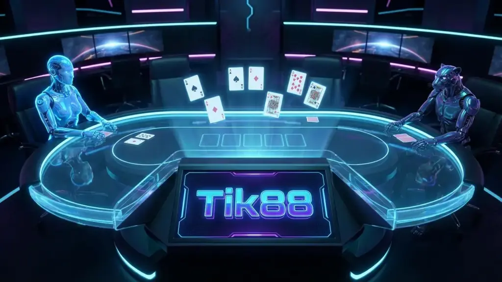 Giao diện sảnh game bài đổi thưởng Tik88 hiện đại và sống động năm 2026.